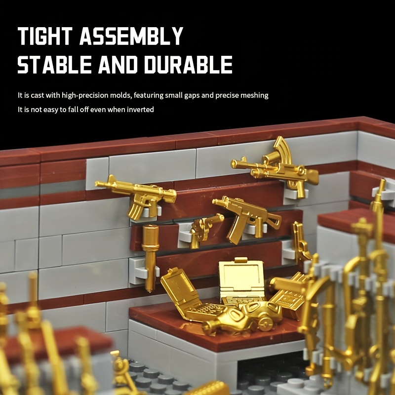 Military Armory Building Blocks Toys Golden Additions